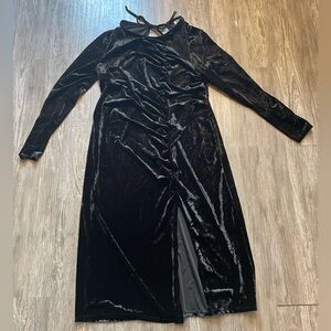 Future Collective black velvet maxi dress